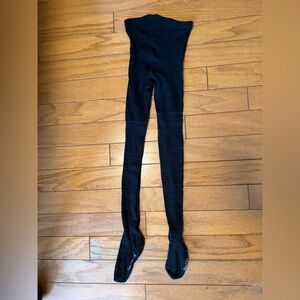 Smartwool Black Footed Tights Size Small Patterned Base Layer